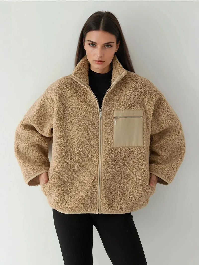 HICCUP Textured Pocket Detail Jacket