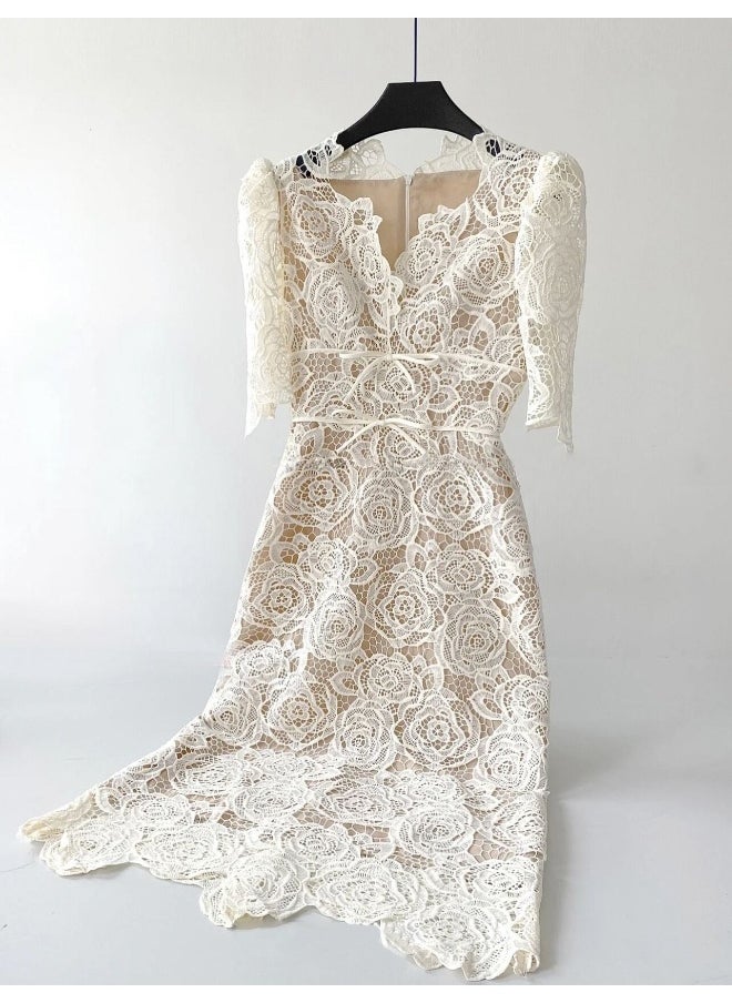 Madam Uniq Floral Lace Midi Dress  - Image 5