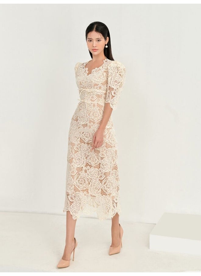 Madam Uniq Floral Lace Midi Dress  - Image 2