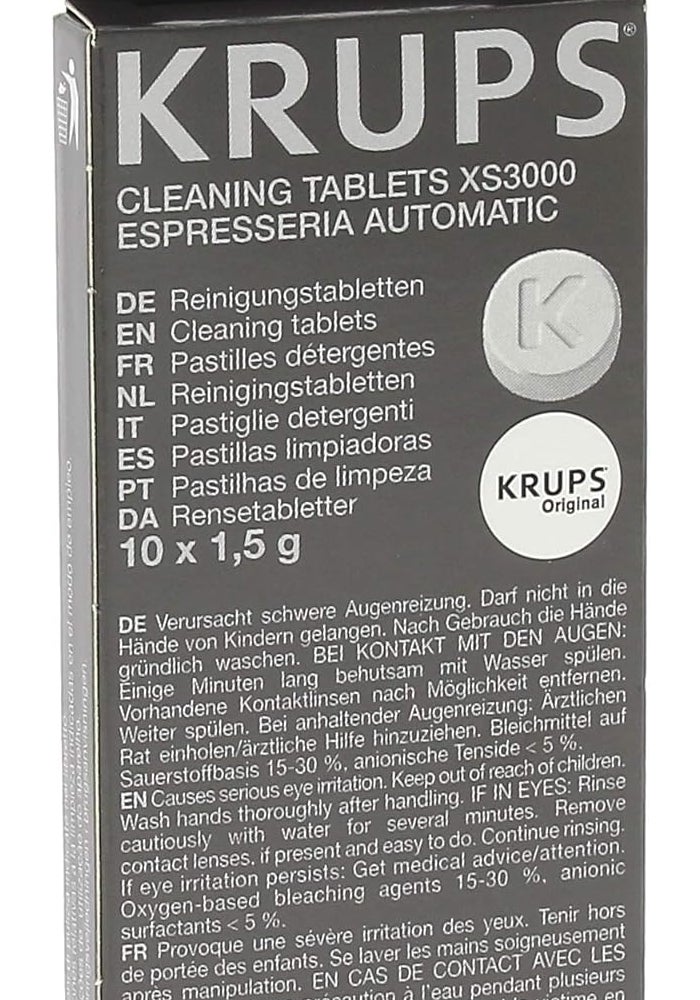KRUPS XS3000 Cleaning Tablets for Fully Automatic Coffee Machines EA82 and EA9000 - Image 1