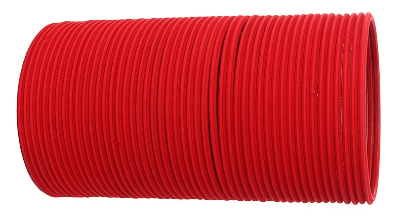 NMII Non-Precious Metal Base Metal with Cutting Shaped Matte Finished Bangle Set For Women and Girls, (Red_2.6 Inches), Pack Of 48 Bangle Set - Image 1