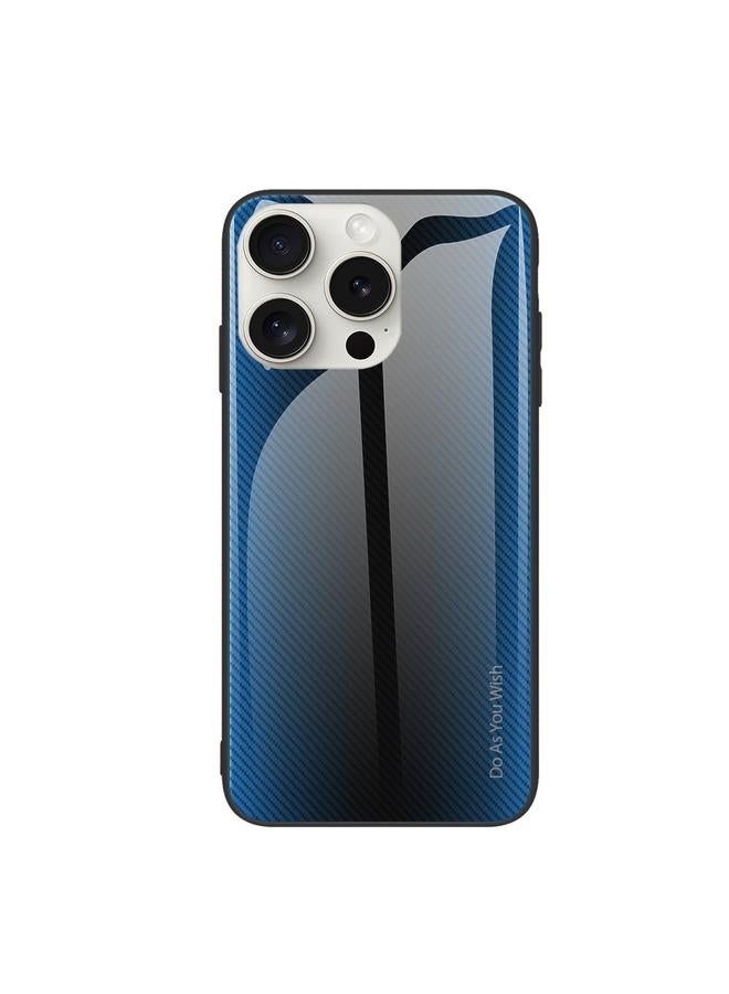 S-TOP Case For iPhone 16 Pro Texture Gradient Glass TPU Phone Case - Image 1