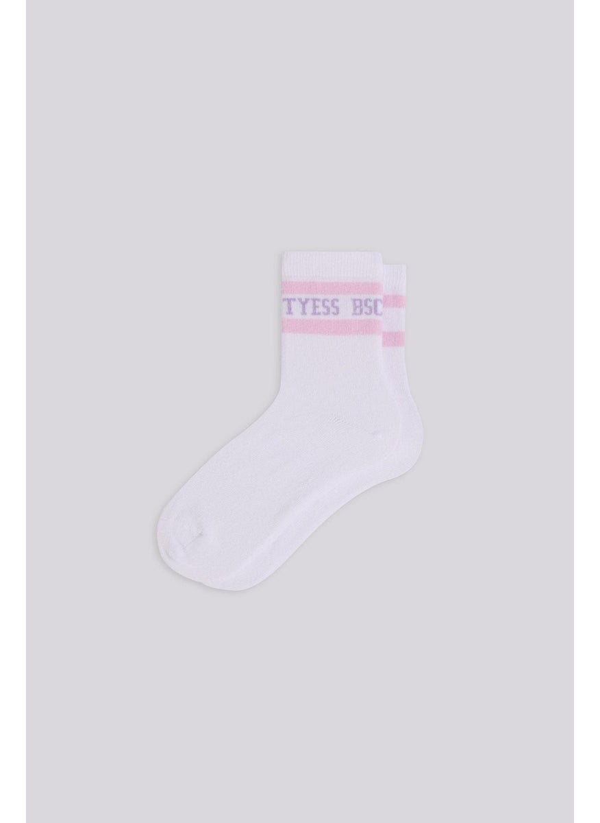 Tyess Basic Bg Store Girls White Socks 