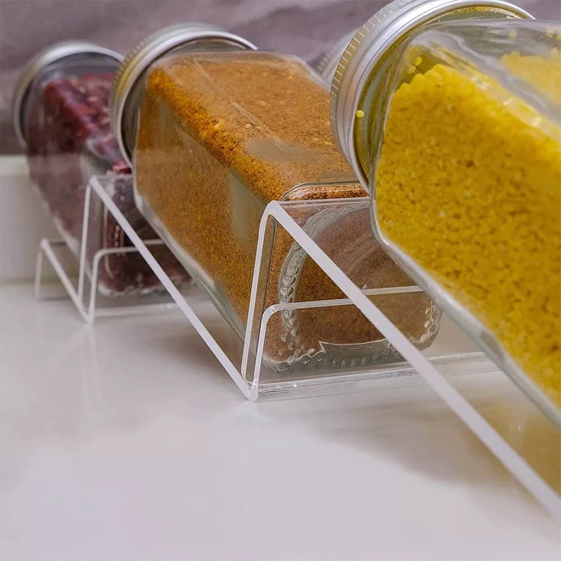 Mugath Spice Drawer Organizer 4 Tier Clear Acrylic Expandable in Drawer Kitchen Drawer Spice Tray for CabinetCountertop - Image 4