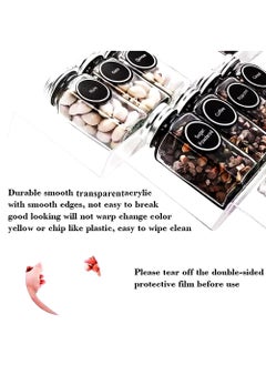 MUGATH Mugath Spice Drawer Organizer 4 Tier Clear Acrylic Expandable in Drawer Kitchen Drawer Spice Tray for CabinetCountertop  - Image 5