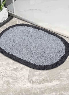 Status Contract Microfiber Soft and Super Absorbent Door Mat/Bath Mat- Grey, 38 X 58 Cm  - Image 1