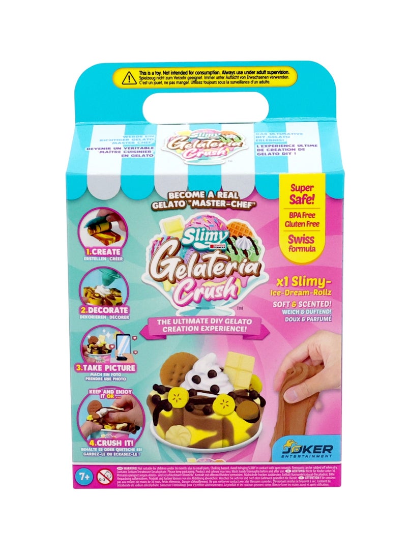 Slimy Gelateria Rolls DIY Ice Cream Rollz Kit with Scented Slimy & Decorations - Assortment of 2, Soft & Scented, Safe BPA-Free,  Gluten-Free, Swiss Formula Gift Set for Kids 6+ Years - Image 1