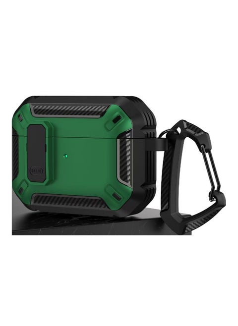 For AirPods 4 Case with Lock, AirPods 4th GenerationCase Cover with Cleaner Kit Shockproof AirPod Gen 4Protective Cases with Keychain Compatible with AppleAirPods4 2024 2025,GREEN
