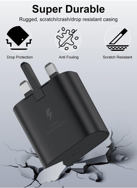 25W USB-C PD3.0 & PPS Wall Charger for USB-C Devices – Fast Charging Adapter (Without Cable)