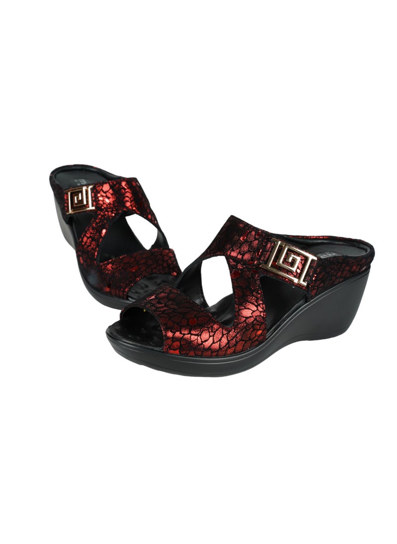 Michelle Morgan 092-2731 Michelle Morgan Ladies Wedge Heel Sandals 20926-8  - Image 2