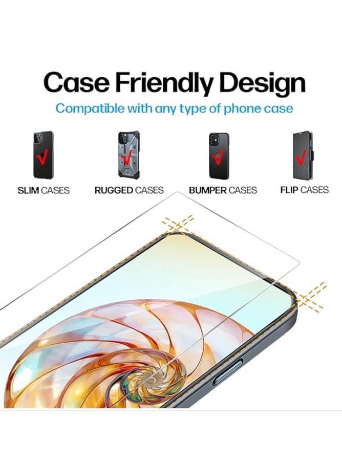 general 4 Pieces Tempered Glass Screen Protector, Compatible with Nubia Z60 Ultra, High Light Transmittance Glass, Scratch Resistant, Compatible Case, Oil Resistant, Nubia Z60 Protector - Image 3