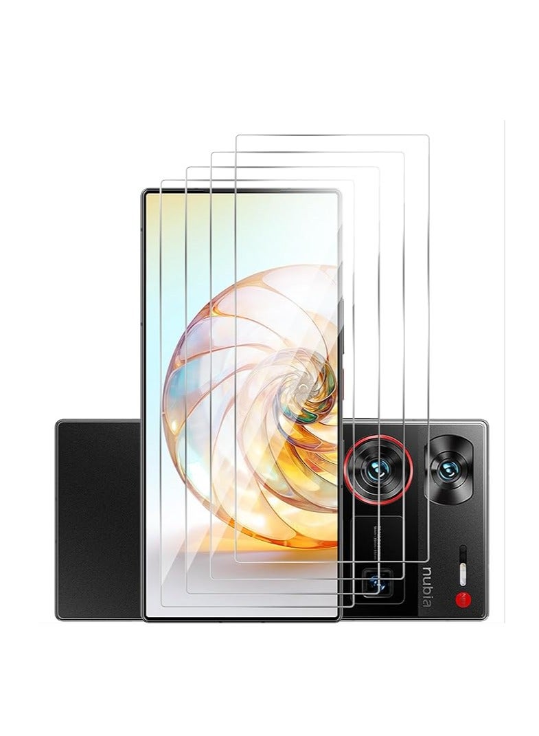 general 4 Pieces Tempered Glass Screen Protector, Compatible with Nubia Z60 Ultra, High Light Transmittance Glass, Scratch Resistant, Compatible Case, Oil Resistant, Nubia Z60 Protector - Image 1