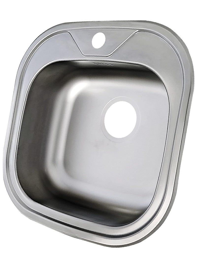حوض مطبخ ستانلس  (حلة 1 فتحة خلاط فى المنتصف 48*48سم - Image 5