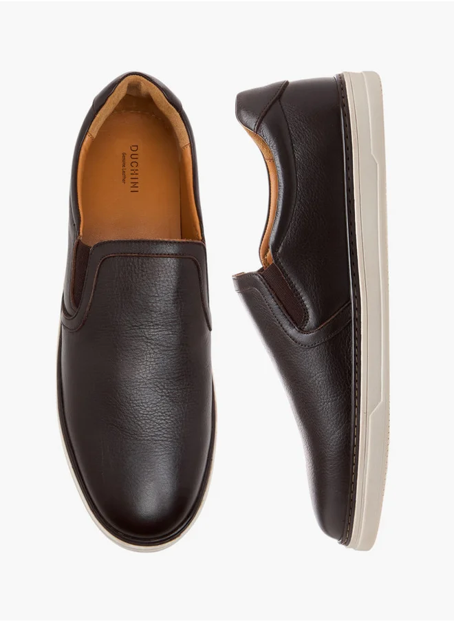 دوتشيني Men's Textured Slip-On Loafers