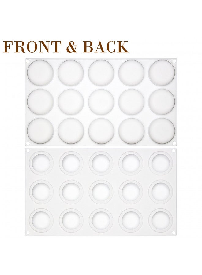 FUNSHOWCASE 15 Cavities Curved Round Stone Silicone Mold Tray per Cavity 1.8x1.8x0.7inch - Image 4