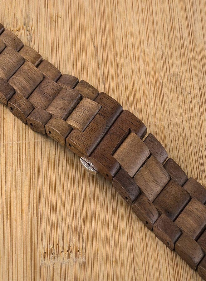Kinobo Wooden Watch Band Compatible with Apple Watch, Natural Hardwood Watch Strap Thickened Wrist Bracelet for iWatch Series 8,7, 6, 5, 4, 3, 2, 1, Sport, Edition (Walnut--42/44/45mm) - Image 4