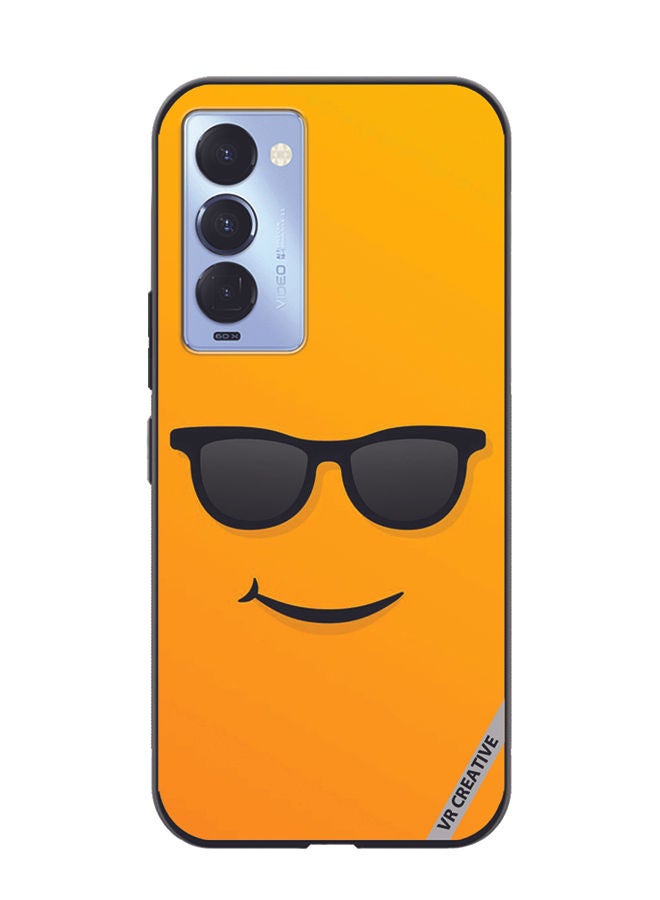 VR CREATIVE Protective Case Cover For Tecno Camon 18/18 P Sunglass Emoji Design Multicolour - Image 1