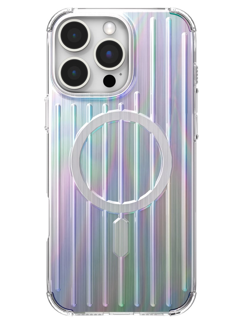 LEVELO Cabin Magsafe Case for iPhone 16 Pro with Impact Resistant Corners and 2H Scratch Resistance / Durable TPU Material / Anti-Yellowing - Iridescent - Image 1