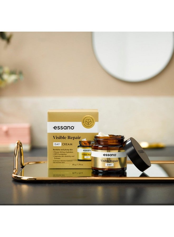 Essano Visible Repair Face Moisturizer Day Cream with Hyaluronic Acid, Hydrating & Rejuvenating Daily Moisturizer for Mature Skin Care, Supports Firm Skin & Appearance of Fine Lines & Wrinkles, 50g - Image 5