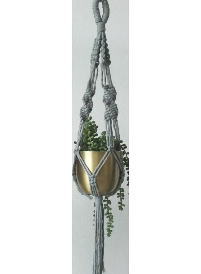 Antikiano Macrame Planter Holders 3 Piece Without Pots Cotton Threads Fixed Colors - Image 1