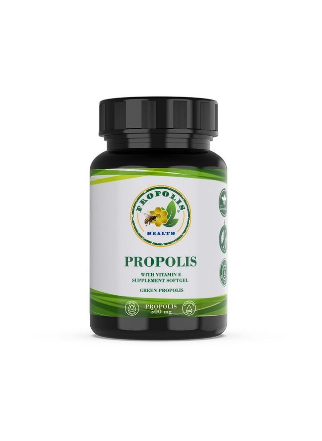 Propolis Health - Propolis Capsules 1000Mgdaily With Vitamin E Per 2 Capsules Brazilian Green Propolis Extract Immune Booster 50 Days Supply Propolis Capsules - Image 1