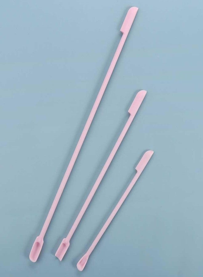 Pokinge 9 Pcs Mini Silicone Spatulas Double-head Cosmetic Jam Deep Bottle Scraper Spoon 3 Size Lengthened Tiny Mixing Stir Sticks for Beauty - Image 4