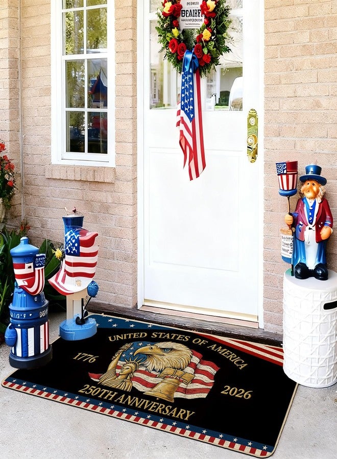 Baccessor 250th USA Anniversary Doormat 17x36 Inch, Patriotic Eagle 1776-2026 Semiquincentennial 4th of July Door Mat Non Slip Washable Low-Profile for Floor Entrance Front Decor - Image 5