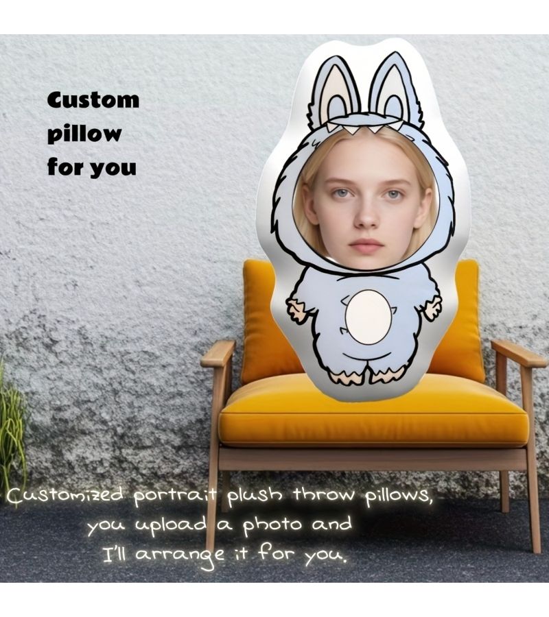 Custom Image Pillow 20cm Soft Plush Doll Face Hug Me Gift For Birthday Valentine - Image 3