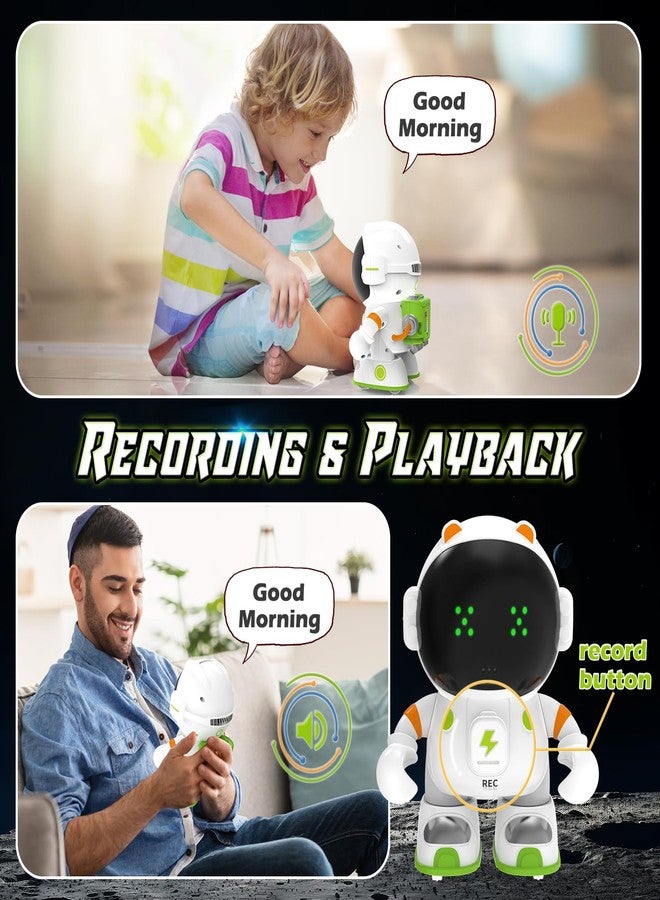 KaeKid Voice Control Robots for Kids, Astronaut Interactive Smart Robotic with Touch Sensor, Speech Recognition, Singing, Dancing, Repeating and Recording, Robot Toy for 3-8 Year Old Boys Girls - Image 3