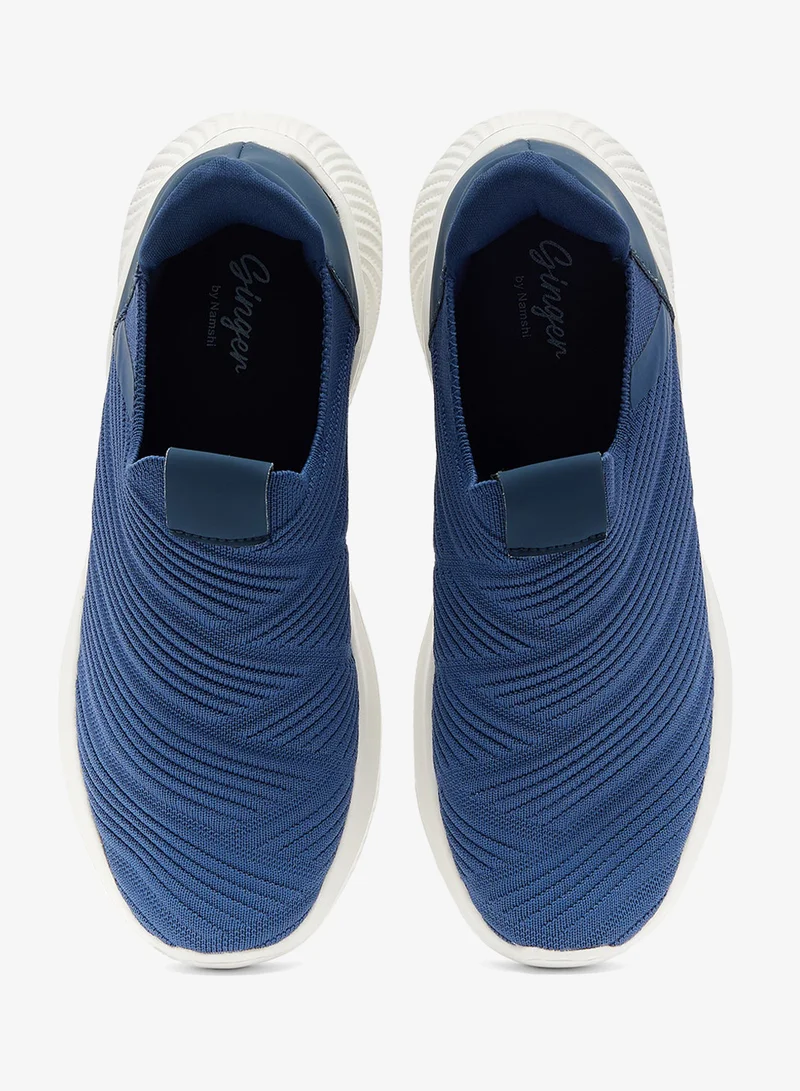Ginger Navy Cushioned Slip-Ons for Women | Best Price UAE