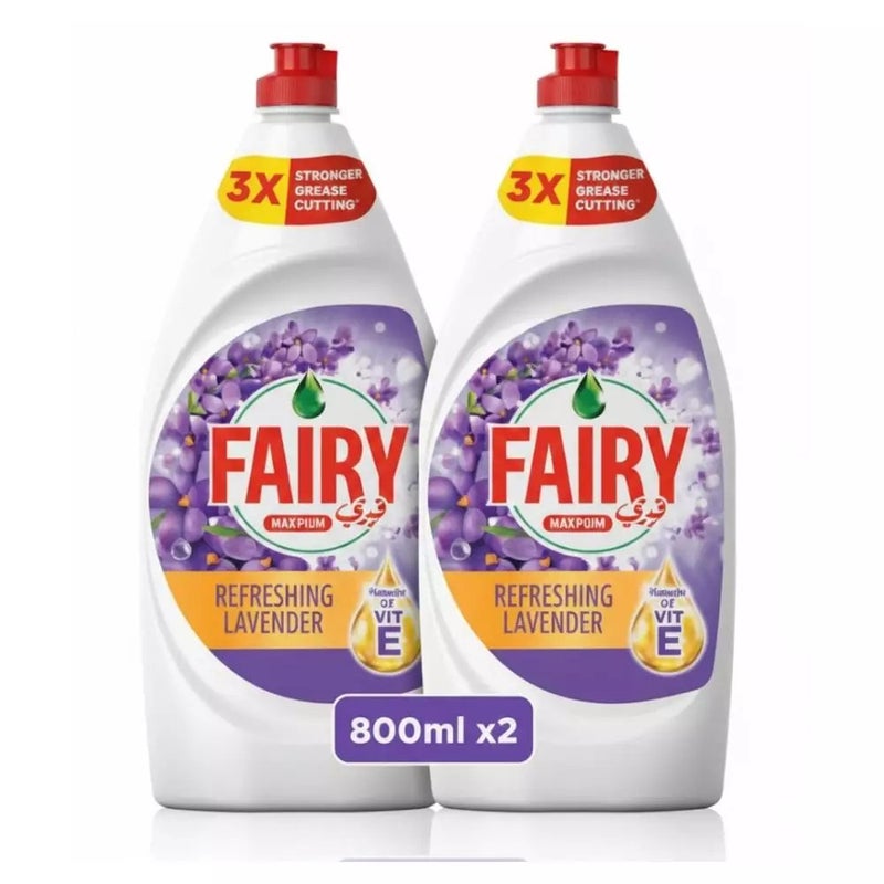 Fairy Liquid Dish Wash With Refreshing Lavender Fragrance- 2X800ml
