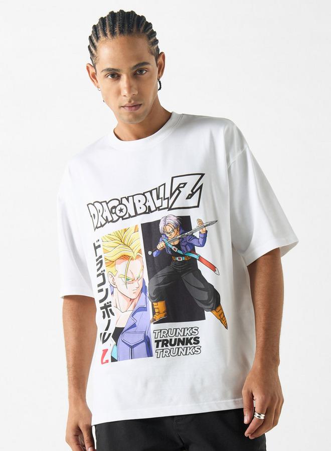 SP Characters Dragon Ball Z Print T-shirt with Crew Neck and Short Sleeves - Image 1