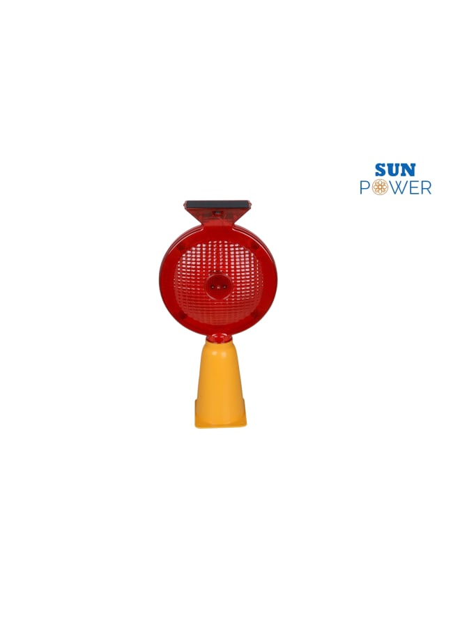 SUN POWER Solar Road Cone Flasher ABS Red Light 8-Month Warranty - Image 1