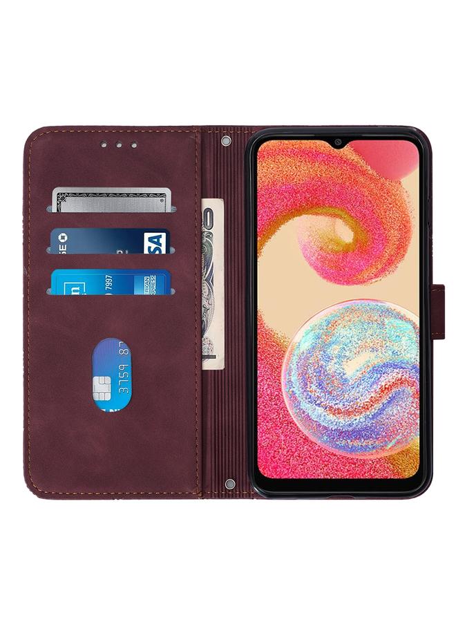 اس-توب جراب هاتف Samsung Galaxy A04e Crossbody من الجلد المنقوش ثلاثي الأبعاد - Image 3