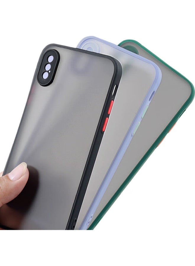 Maikuqi Iphone Xs Max Case, Full Camera Protection, Shockproof Cover, Contrasting Frosted Soft Edge Hard Shell, Elegant Black For Men And Women - Image 3