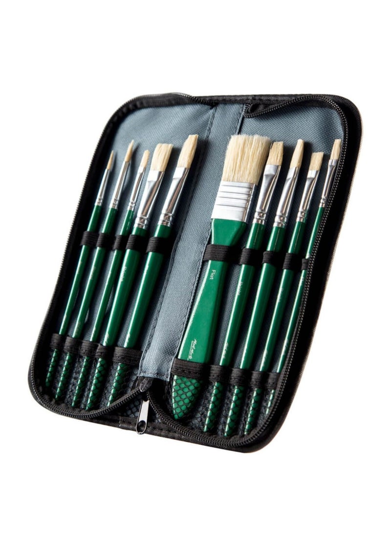 Mont Marte Brush Set In Wallet 11pc - Oil - Image 2
