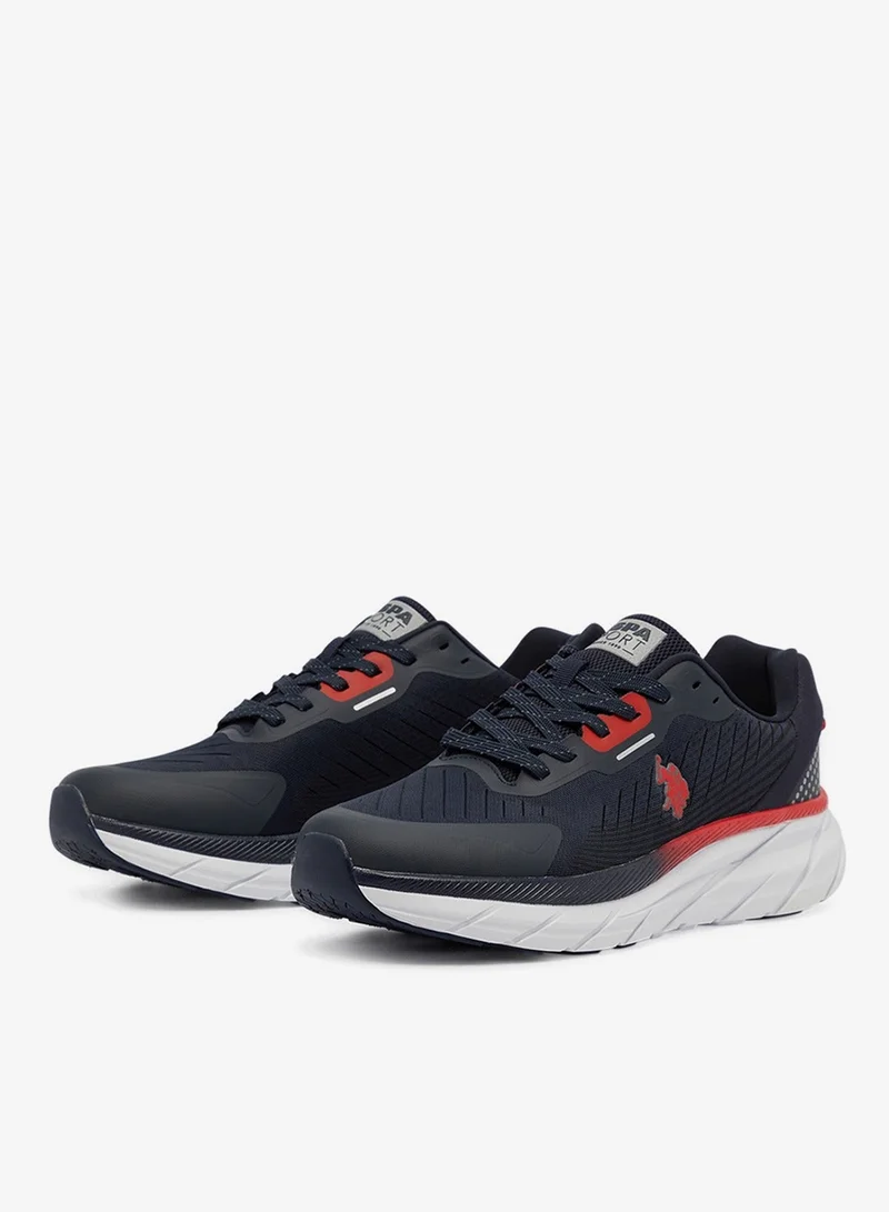 U.S. Polo Assn. Men's Navy Low-Top Sneakers - Lightweight Shoes Lace-Up Design, Comfortable for Everyday Outfits