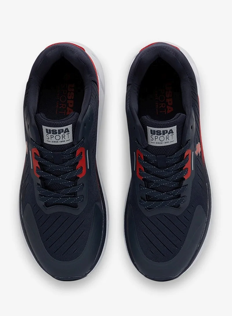 U.S. Polo Assn. Men's Navy Low-Top Sneakers - Lightweight Shoes Lace-Up Design, Comfortable for Everyday Outfits