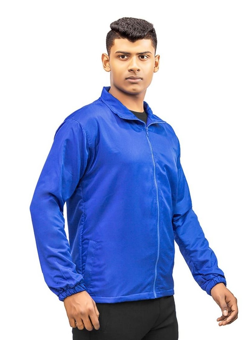 جاكيت تدريب رياضي رجالي لون ازرق مقاس S-XXL  - Image 1