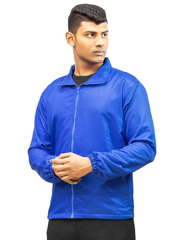 جاكيت تدريب رياضي رجالي لون ازرق مقاس S-XXL  - Image 4