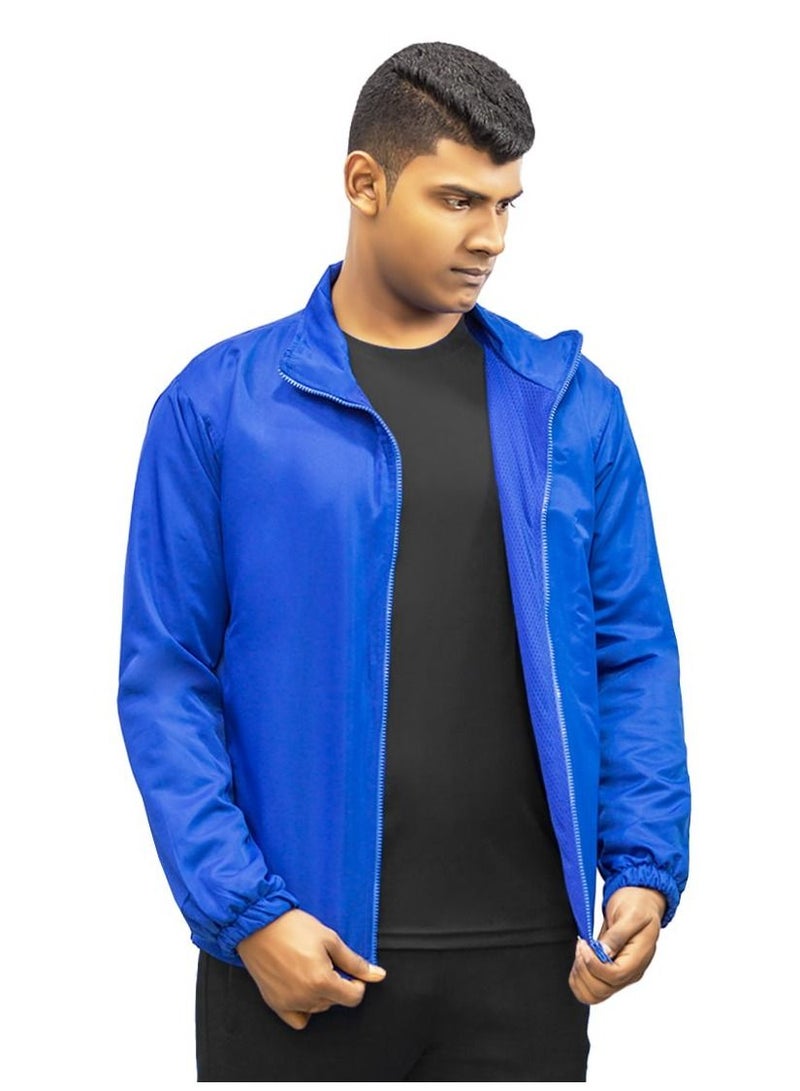 جاكيت تدريب رياضي رجالي لون ازرق مقاس S-XXL  - Image 5