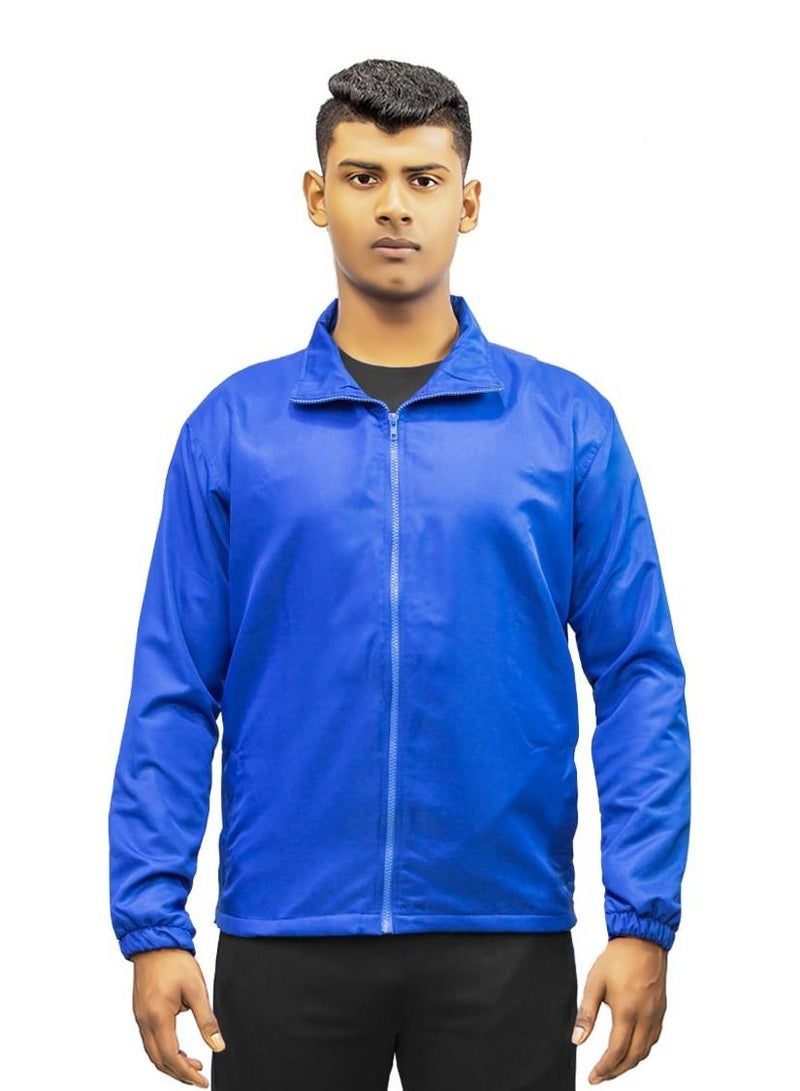 جاكيت تدريب رياضي رجالي لون ازرق مقاس S-XXL  - Image 2