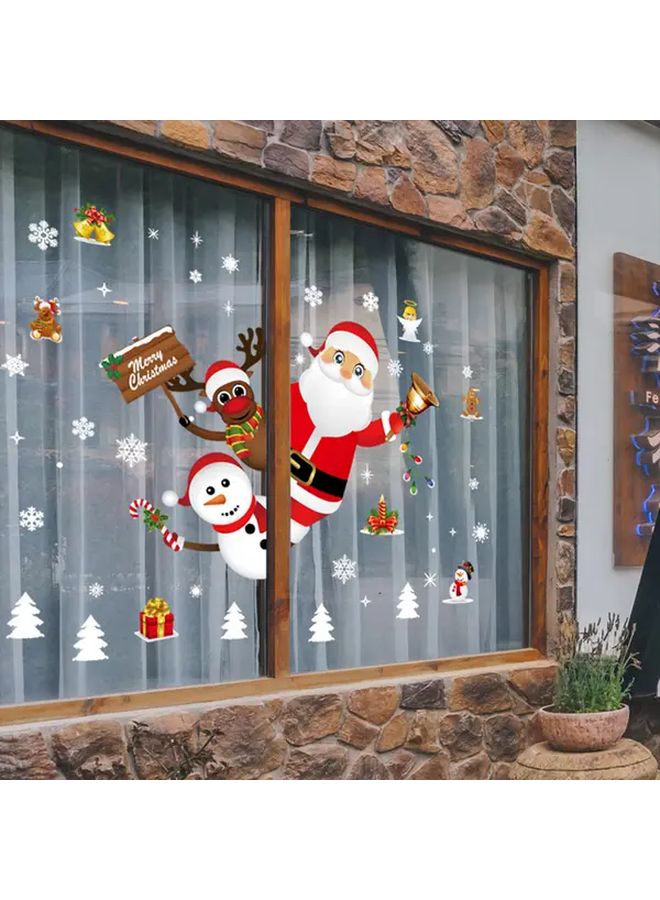 Christmas Window Decals 4pcs A03 Color Santa Claus Tree Holiday Decorations - Image 2