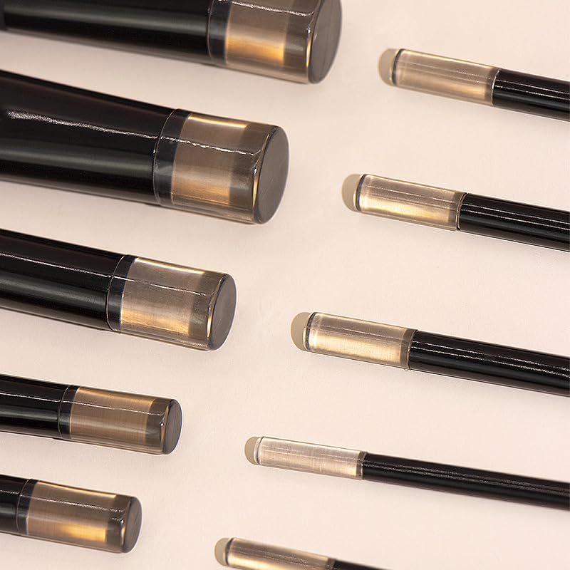 Coshine Portable ON THE GO Makeup Brush Set, COSHINE 10pcs Easy-taken Mini Full Complete Function Cosmetic Brushes Kit with Brush Pouch (black) - Image 3