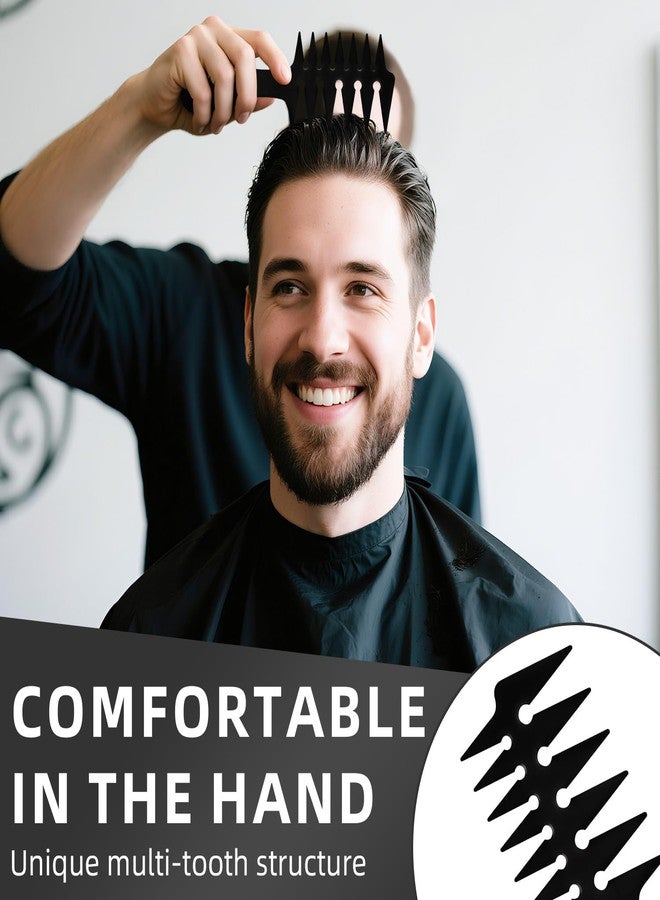 OLLBIT Men's Styling Comb,Double Sided Wide Tooth Comb Men,Black Retro Hair Styling for Texture Volume - Image 3