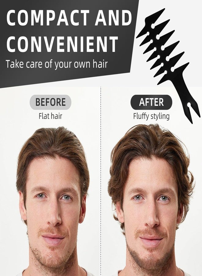 OLLBIT Men's Styling Comb,Double Sided Wide Tooth Comb Men,Black Retro Hair Styling for Texture Volume - Image 5