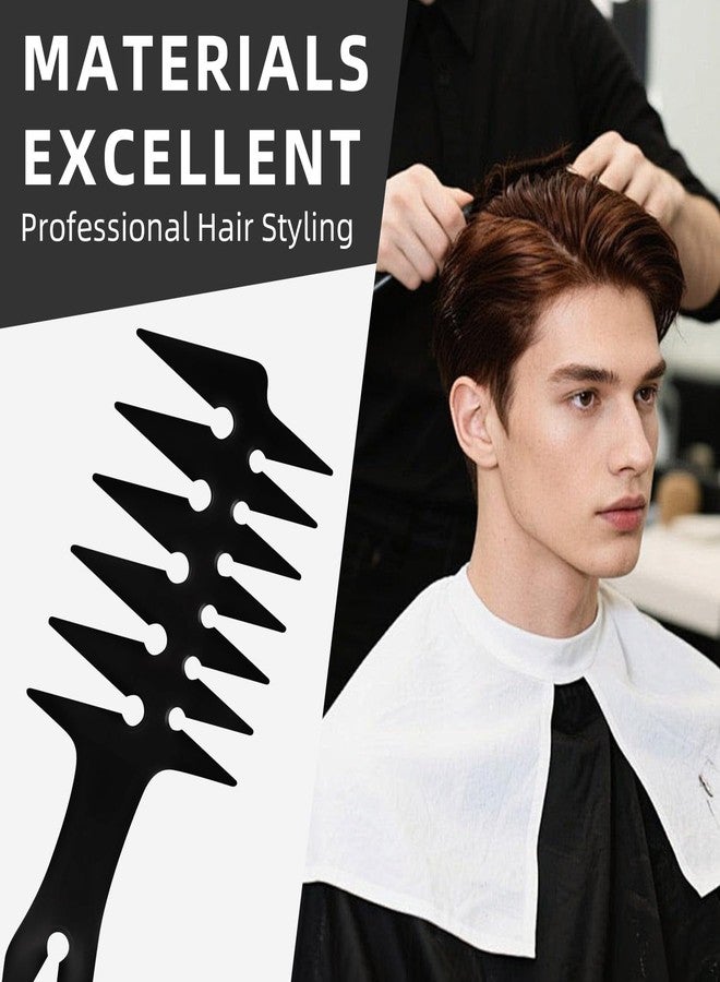OLLBIT Men's Styling Comb,Double Sided Wide Tooth Comb Men,Black Retro Hair Styling for Texture Volume - Image 4
