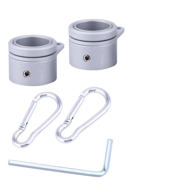 1 Inch Aluminum Alloy Rotating Flagpole Ring Mounting Clip with Metal Fastener for Patio Lawn Garden - Image 2