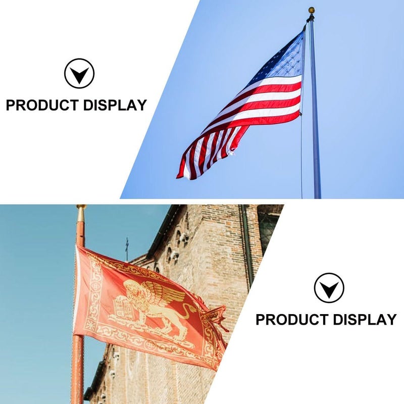 1 Inch Aluminum Alloy Rotating Flagpole Ring Mounting Clip with Metal Fastener for Patio Lawn Garden - Image 5