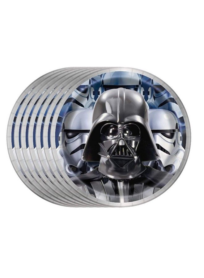 Unique Star Wars Classic Birthday Party Supplies Bundle Pack Includes Dessert Cake Paper Plates 24 Count - Image 4